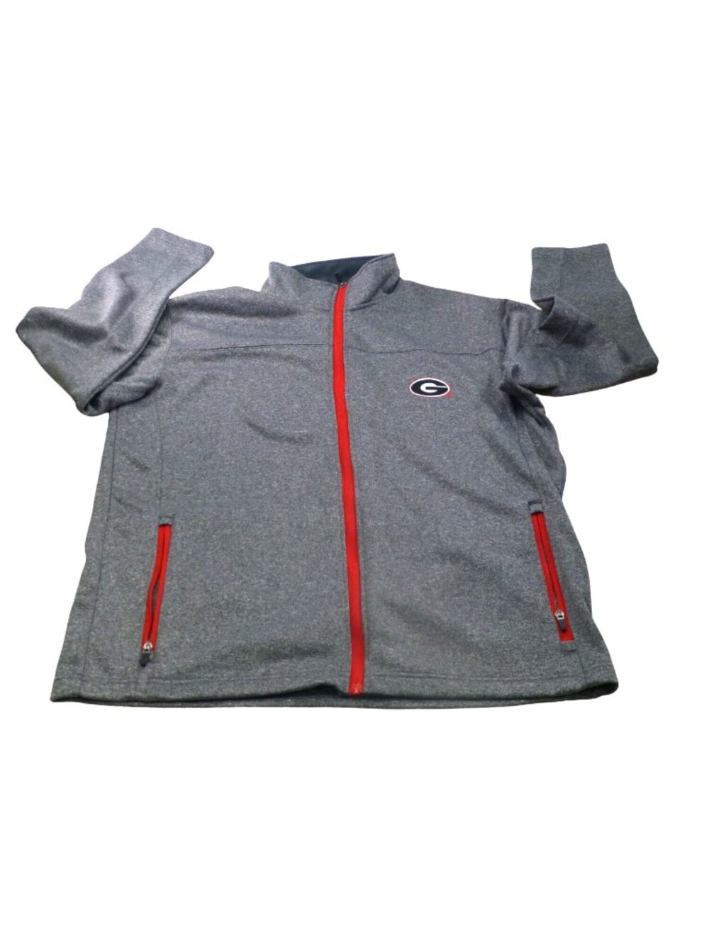 Georgia Bulldogs‎ Knights Apparel Full-Zip Jacket Gray L/G Polyester